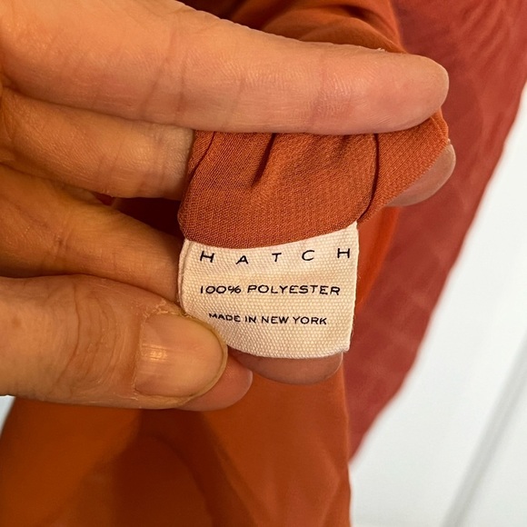 Hatch Amira Sleeveless Caftan Textured Dress Light Orange/ Terracotta One Size - Picture 6 of 7